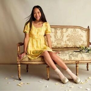 Disney parks dress Cinderella yellow mini dress